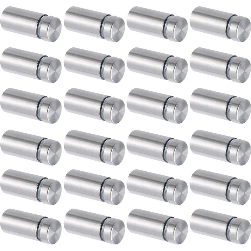 Pelopy 24 Pieces 1/2 by 1 Inch Sign Standoff Screws Wall Standoff Sign Holders Screws Mount Glass Acrylic Advertising Nails for Home Office - Image 1